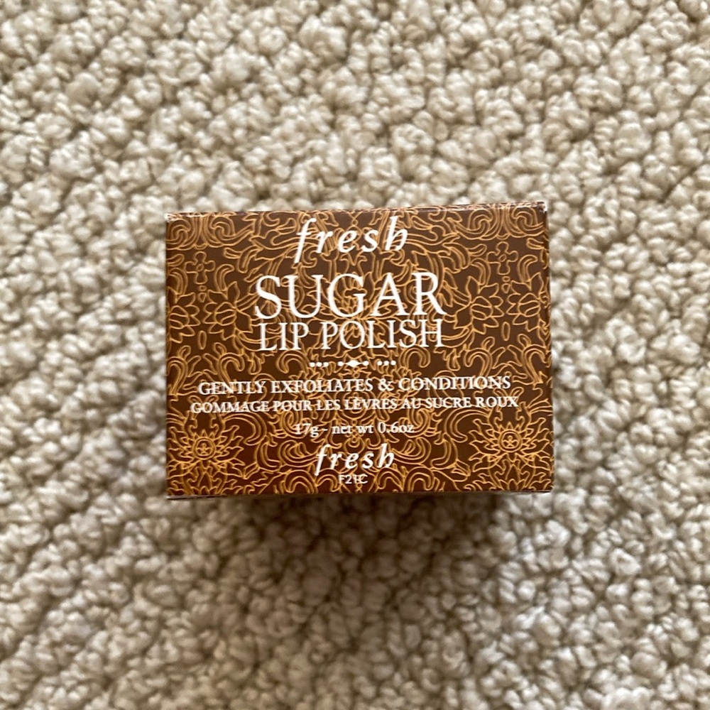 NEW Fresh Sugar Lip Polish Exfoliate & Condition Scrub Caramel Full Size NIB